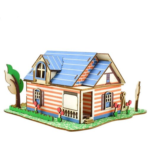 CarolijaShop 3d drvena eko slagalica - PLAVA KOLIBA Cene