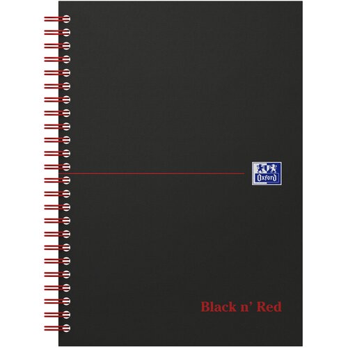 Oxford sveska office black n red A5 kvadratići, hardcovers crna Cene