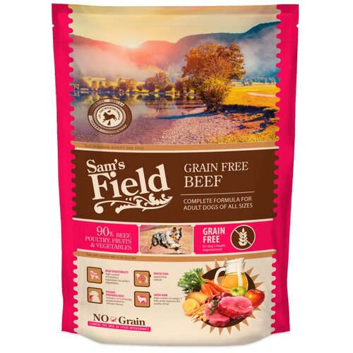Sams Field Pas All Size Adult Grain Free s Govedinom, 800 g Slike
