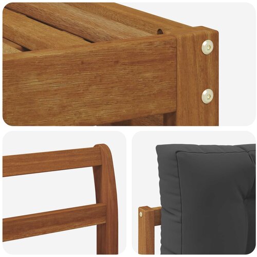  Set vanjskih sofa 6 kom. Prirodna i antracit Slike