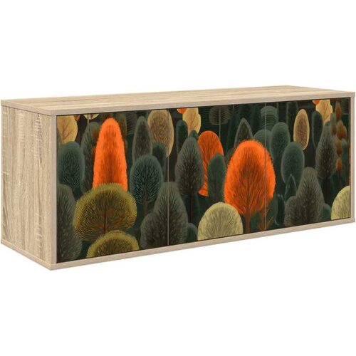 vidaXL TV ormar za montažu na zid ZAANDAM 102 x 33 x 40 cm - Hrast sonoma Print šume Cene