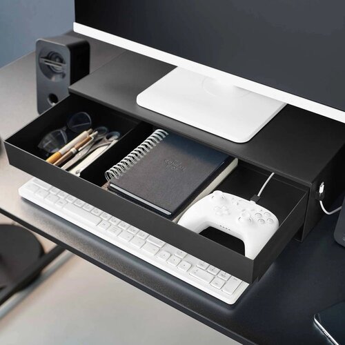 YAMAZAKI Crno metalno postolje za monitor Tower &amp;ndash; Slike