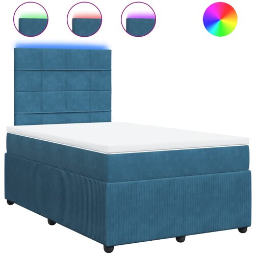Maison Chic Box spring postelja - Vzmetna postelja z vzmetnico modra 120x200 cm žamet SL4692, (21888636) Cene