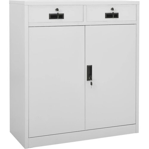  Uredski ormarić svjetlosivi 90 x 40 x 102 cm čelični Cijene