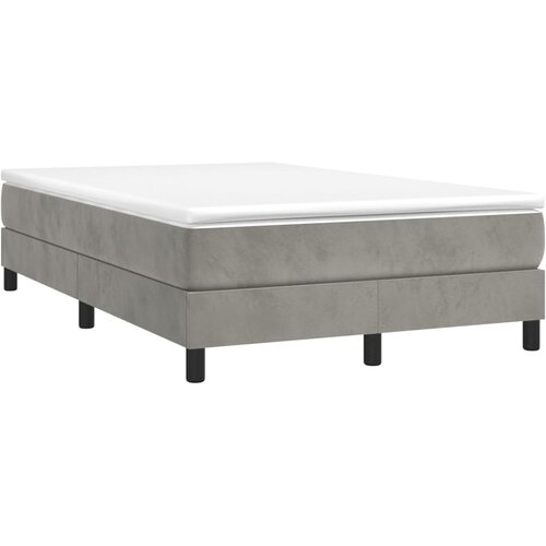 Box spring krevet s madracem svjetlosivi 120x200 cm bar&amp;scaron;unasti Slike