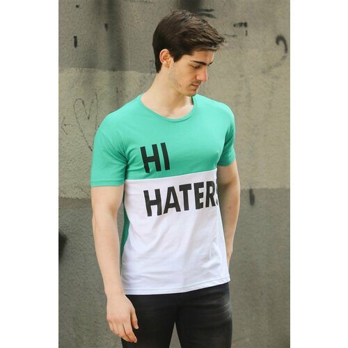 Madmext Color Block Printed Green T-Shirt 3089 Slike