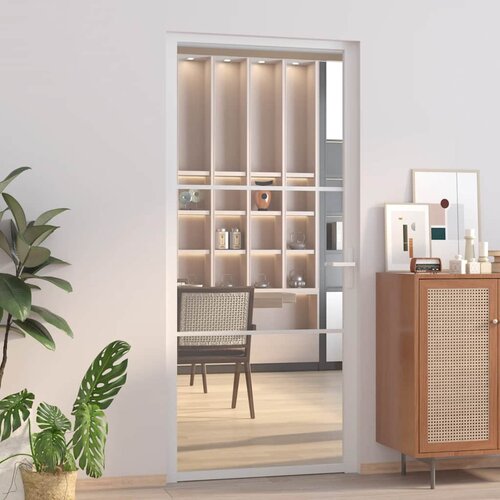  Unutarnja vrata 93 x 201,5 cm Bijela od ESG stakla i aluminija Cijene