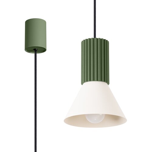 Sollux Lighting Sollux SL.1872 - Luster na sajli ESTRIA 1xE14/10W/230V, prečnik 14 cm, zelen Slike