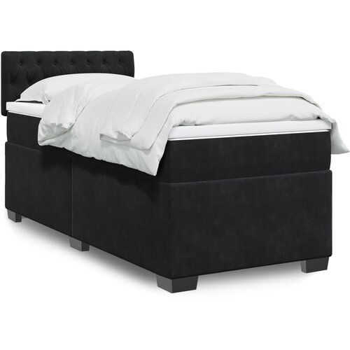  Box spring krevet s madracem crni 90x190 cm bar&scaron;unasti Cijene