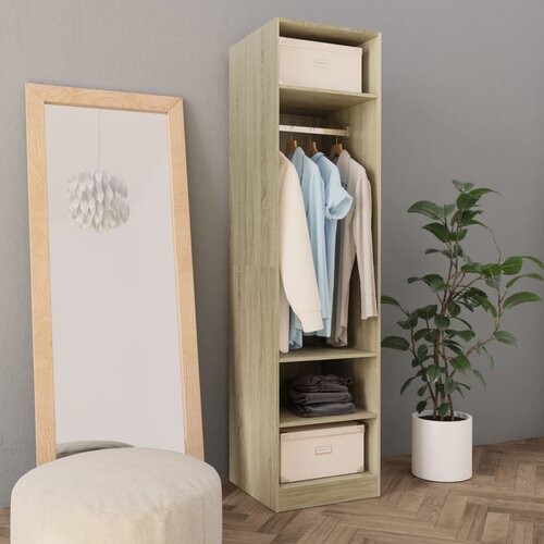 The Living Store Garderobna omara sonoma hrast 50x50x200 cm iverna plošča - Garderobna Omara, (21434330) Cene