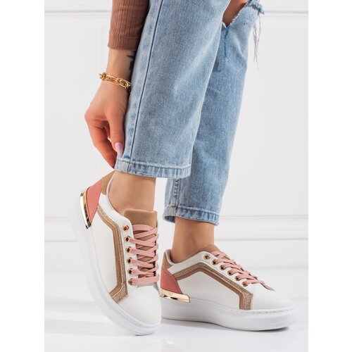 SHELOVET women's sneakers white with glitter Cijene