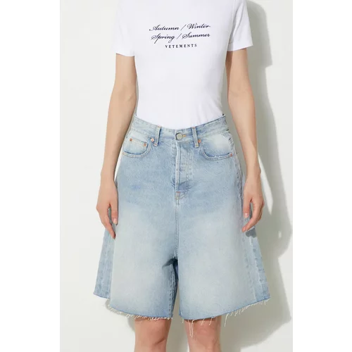 Vetements Traper kratke hlače Denim Shorts za žene, bez uzorka, visoki struk, UE64SS200N