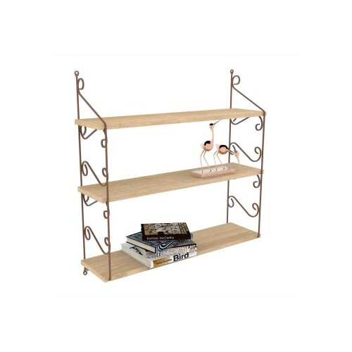 Hanah home Seramoni zidna polica, 72x80x20 cm, hrast Cene
