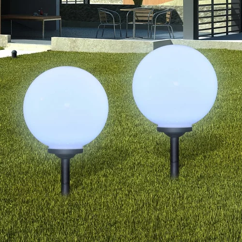  Vanjska solarna LED lampa lopta 30 cm 2 kom sa šiljcima za zemlju