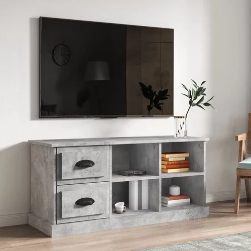 TV ormarić boja betona 102x35,5x47,5 cm konstruirano drvo
