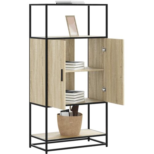 Furnova Visoka omara sonoma hrast 68x35x139 cm inženirski les in kovina, (21954850) Cene