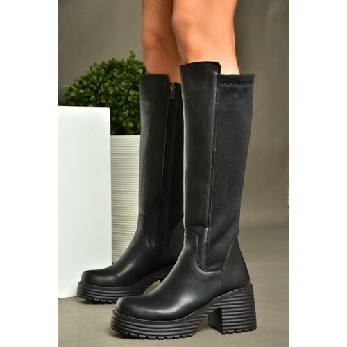 Fox Shoes R996021709 Black Women's Thick Heeled Boots Slike