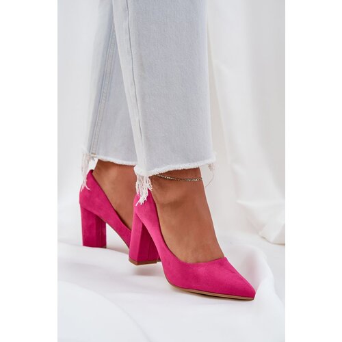 PS1 Women's Heels On Block Eco Suede Fuchsia Florena Cene