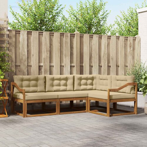  Set vanjskih sofa 4 kom. Prirodna i bež Smeđa 245,5 x 166,5 x 73 cm Cene