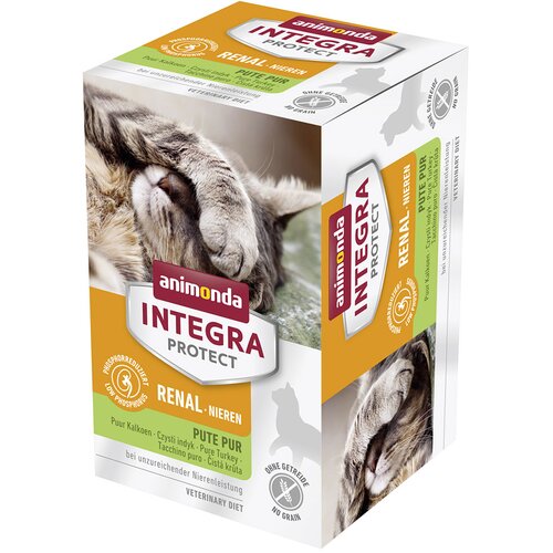 Animonda Integra Protect Adult ledvice pladnji 6 x 100 g - Čisti puran Cene