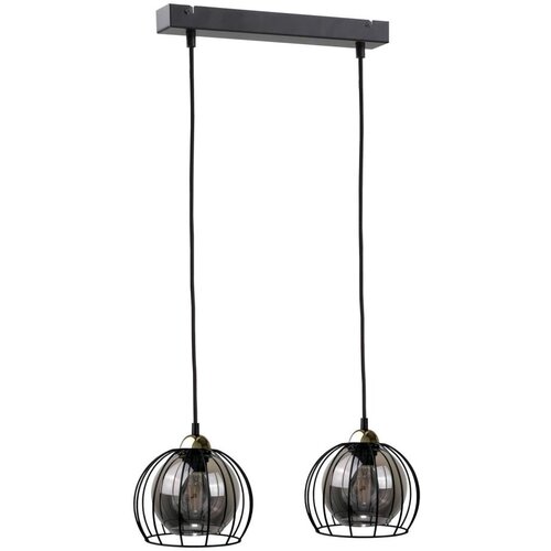  Luster na sajli SOLO BLACK 2xE27/60W/230V crna/zlatna Cene