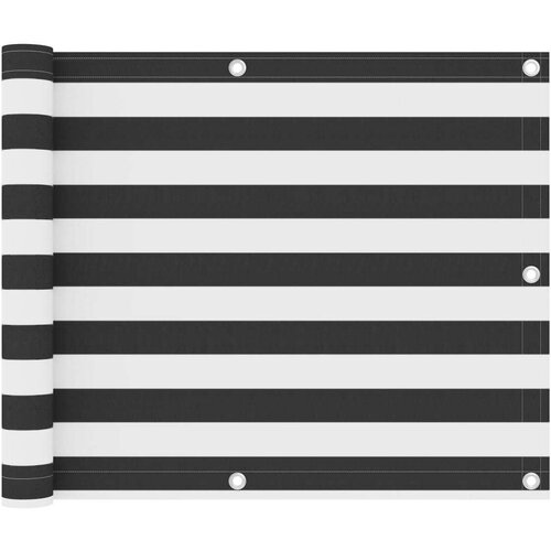 Balkonski zastor antracit i bijeli 75x300 cm od tkanine Oxford Slike