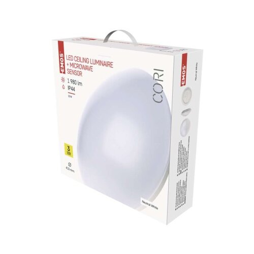  LED svetilo nadometno CORI, okroglo, 22W, IP44, s senzorjem, nevtralno bela Cene
