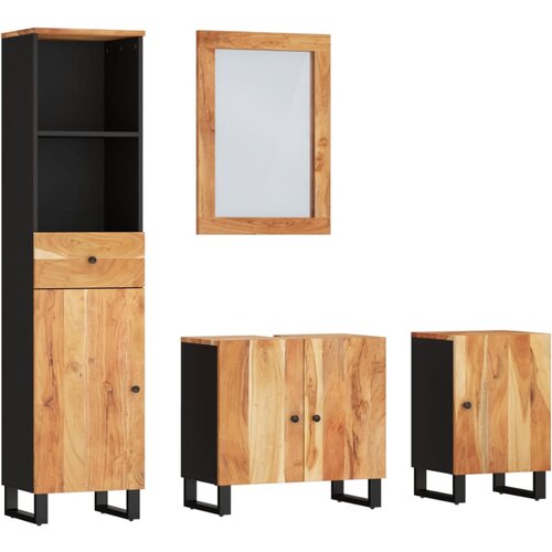 Maison Chic Kopalni&amp;scaron;ki sestavi - Kopalni&amp;scaron;ka garnitura 4-delna trden akacijev les, (21787720) Slike