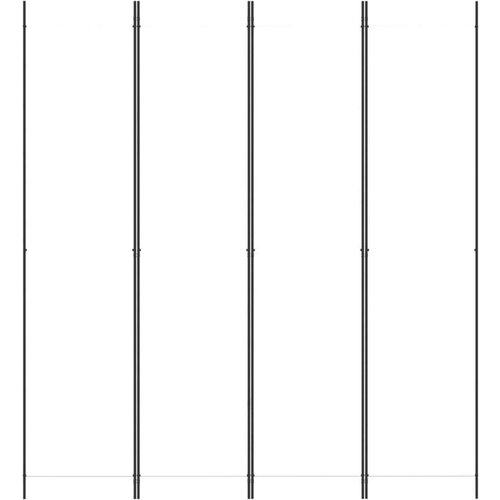  Sobna pregrada s 4 panela bijela 200 x 220 cm od tkanine Slike