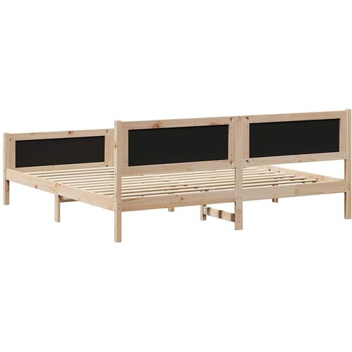  Okvir kreveta Smeđa i taupe 200 x 200 cm Masivna borovina Slike