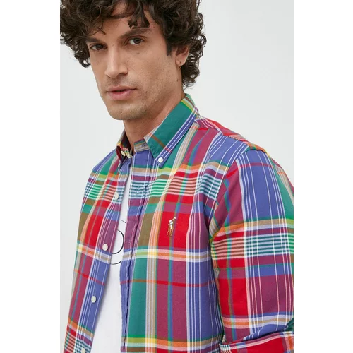 Polo Ralph Lauren Pamučna košulja za muškarce, regular, o button-down ovratnikom