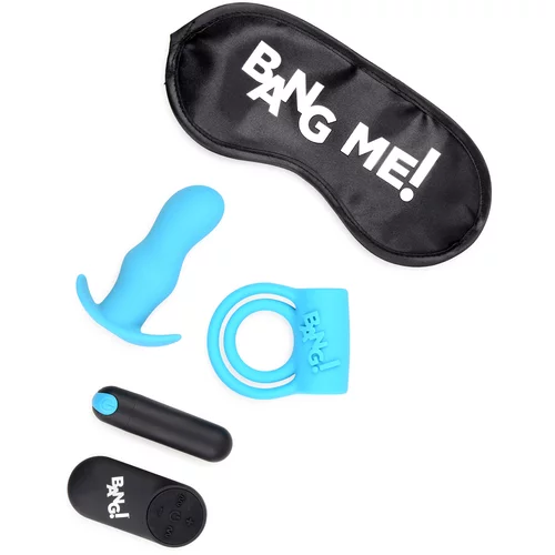 Bang! Duo Blast Kit C-Ring, Butt Plug, Bullet & Blindfold Blue
