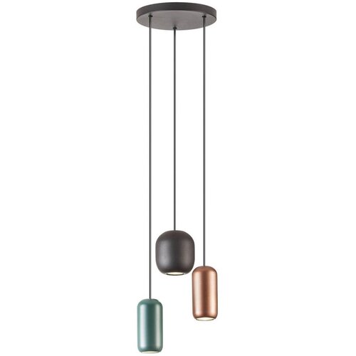  Redo 01-3480 - Visilica na sajli BOOM 3xGU10/10W/230V prečnik 33 cm crna/zelena/braon Cene