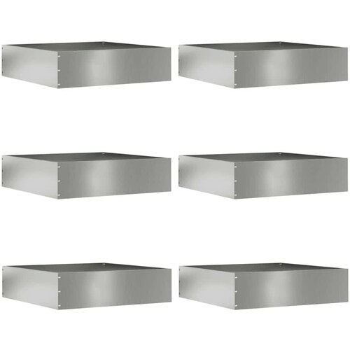 vidaXL Robovi trave 6 pcs srebrna 50 x 50 x 13 cm Cinkana jeklena Cene