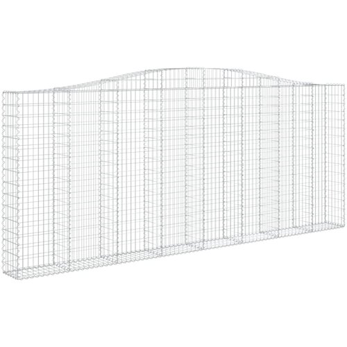  Lučne gabionske ko&amp;scaron;are 2 kom 400x30x160/180cm pocinčano željezo Slike