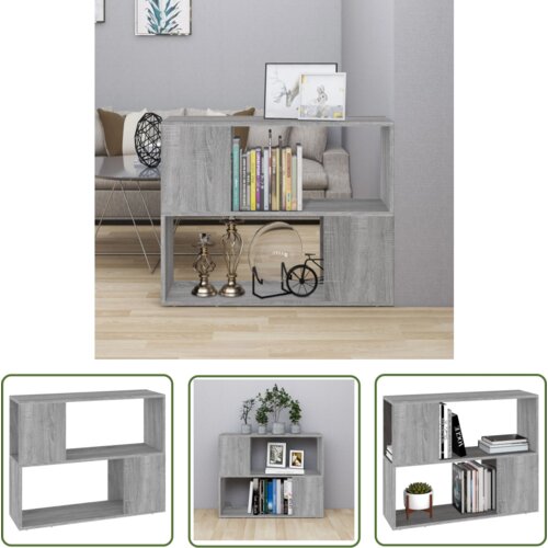 The Living Store Knjižna omara/pregrada siva sonoma 80x24x63 cm - Knjižna Omara, (21738376) Cene