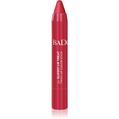 IsaDora Glossy Lip Treat Twist Up Color hidratantni ruž za usne nijansa 12 Rhubarb Red 3,3 g