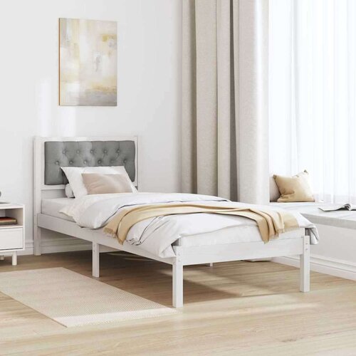  Okvir za krevet Svijetlo siva 90 x 200 cm tkanina Slike
