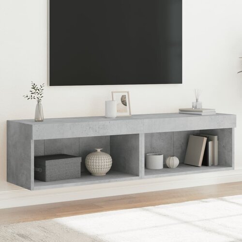 vidaXL TV omarica z LED lučkami 2 kosa betonsko siva 60x30x30 cm Cene