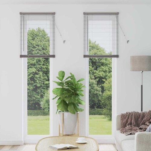 vidaXL Zavjesa za prozor sa zavjesama Ostalo Srebrna 80 x 130 cm Aluminij Cene