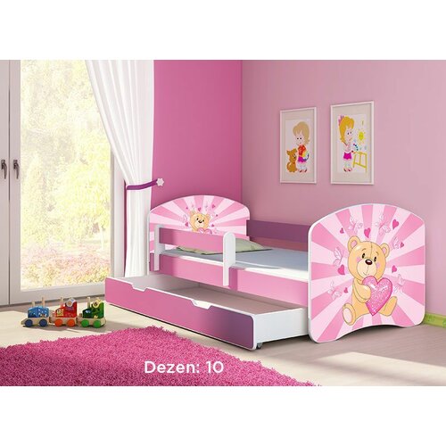 ACMA dečiji krevet ii 180x80 f + dušek 6 cm pink 10 Slike