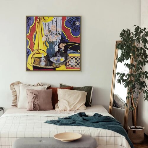  Slika - Henri Matisse &amp;ndash; Harmony in Yellow 40x40 U prirodnom drvenom okviru Slike