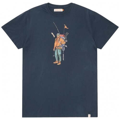 Revolution Majice & Polo majice Regular T-Shirt 1333 HIK - Navy Modra Cene