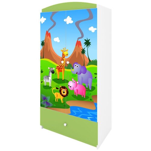HAPPYKIDS Garderobni ormar Dreamy safari Zelena Cijene