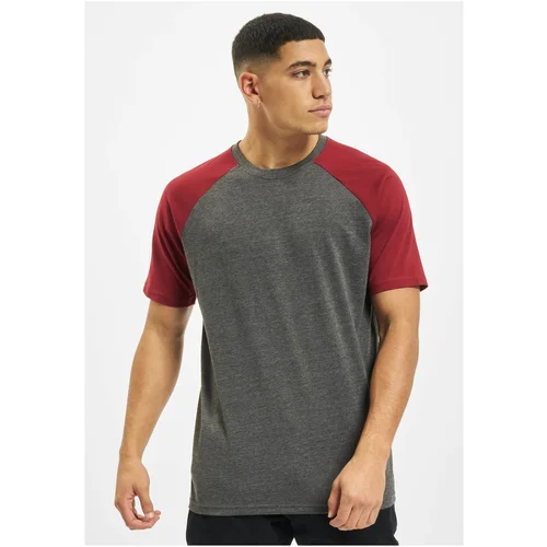 DEF T-shirt Roy anthracite/burgundy