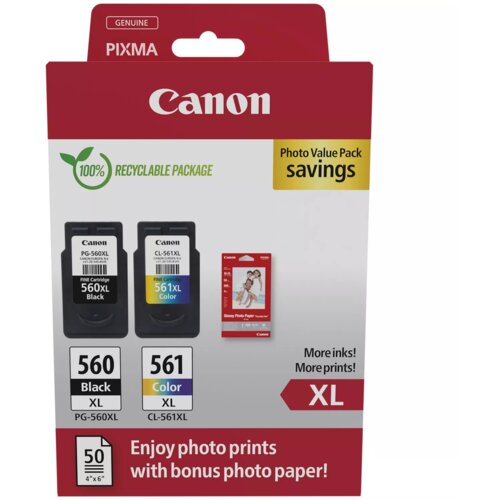 Canon 3712C008 rezervoar s črnilom 2 kos Original Visok (XL) donos Črna, Modra, Magenta, Rumena Slike