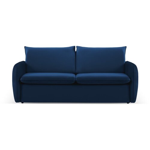 Cosmopolitan Design Temno modra žametna raztegljiva sedežna garnitura 194 cm Vienna – Cene
