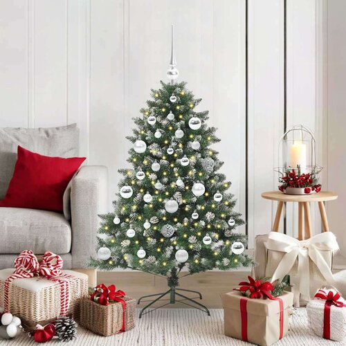 vidaXL Umestno božično drevo med 150 LED Zelena 85 x 85 x 120 cm Cene