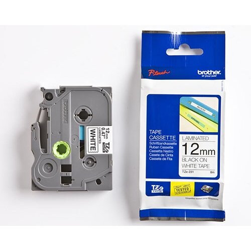 Brother trak za PT TZE231 Bel/črn 12mm, trak za PT Cene