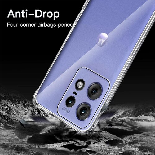 Techsuit Shockproof Clear Silicone prozirna maskica otporna na udarce za Motorola Edge 50 Pro Slike